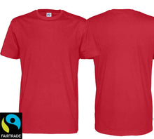 Lade das Bild in den Galerie-Viewer, T-Shirt Rot Bio Baumwolle und Fairtrade Zertifiziert
