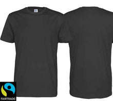 Load image into Gallery viewer, T-Shirt Schwarz Bio Baumwolle und Fairtrade Zertifiziert
