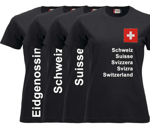 T-Shirt Damen Schweizerkreuz 2.0 Black Edition