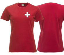 Lade das Bild in den Galerie-Viewer, T-Shirt Damen mit Schweizerkreuz 
