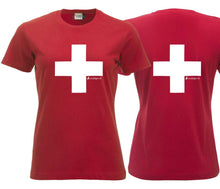 Lade das Bild in den Galerie-Viewer, T-Shirt Damen mit Schweizerkreuz und Text
