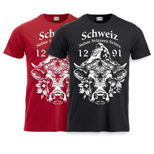 T-Shirt Schweizer (Eringer) Kuh & Matterhorn Kinder