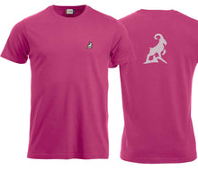 Charger l&#39;image dans la galerie, Premium T-Shirt Unisex Kirsch, Logo Rücken
