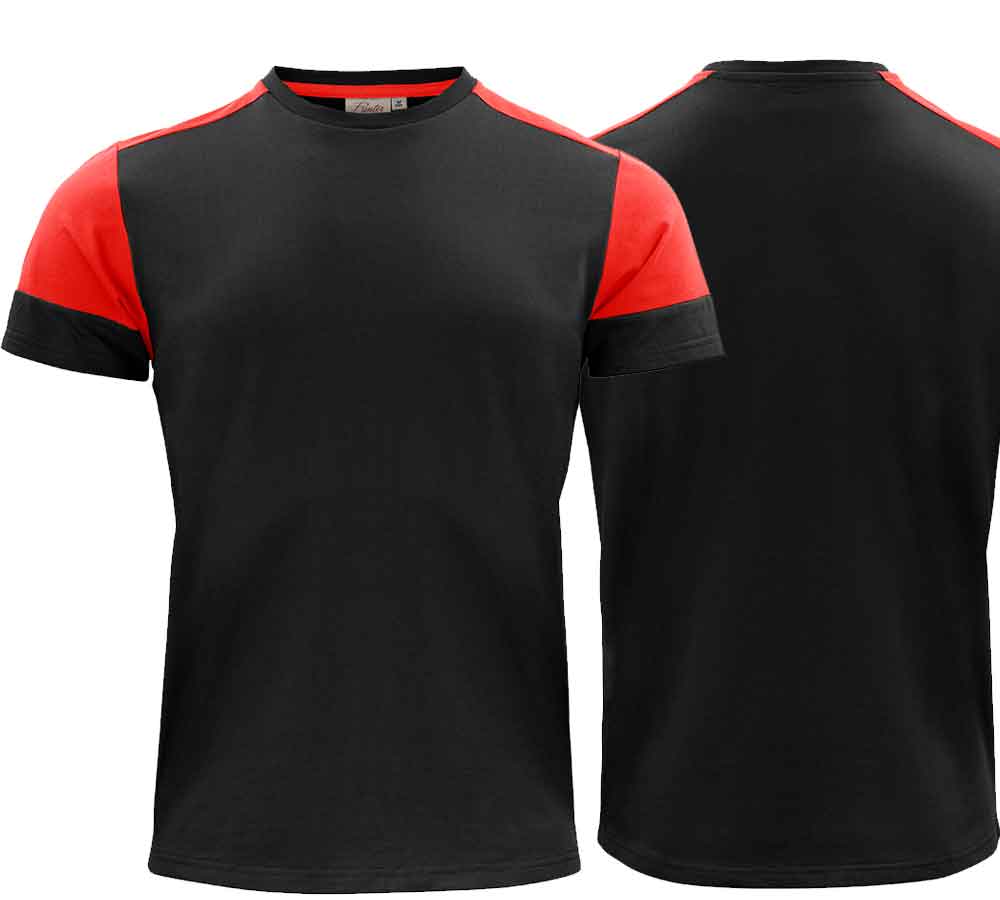 T-Shirt Herren Printer Prime Schwarz Rot