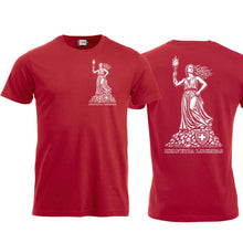 Load image into Gallery viewer, T-Shirt Helvetia Libertas, Rot, Brust klein &amp; Rücken

