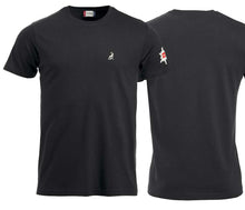 Charger l&#39;image dans la galerie, Premium T-Shirt Unisex Schwarz, mit Logo und edelweiss
