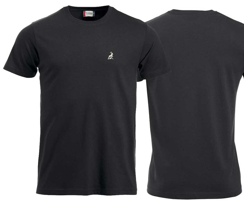 Premium t-shirt unisex black, with logo