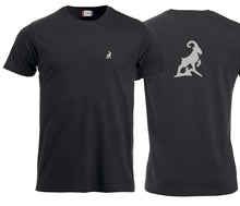 Lade das Bild in den Galerie-Viewer, Premium T-Shirt Unisex Schwarz, mit Landjäger Logo Rücken
