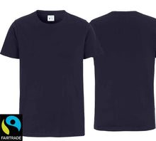 Load image into Gallery viewer, Stretch T-Shirt Navy Fairtrade

