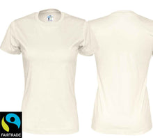 Load image into Gallery viewer, T-Shirt Women Creme, Bio Baumwolle und Fairtrade Zertifiziert
