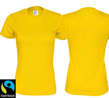Load image into Gallery viewer, T-Shirt Women Gelb, Bio Baumwolle und Fairtrade Zertifiziert
