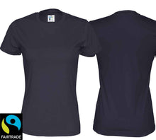 Load image into Gallery viewer, T-Shirt Women Navy, Bio Baumwolle und Fairtrade Zertifiziert

