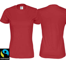 Carica l&#39;immagine nel visualizzatore di Gallery, T-Shirt Women Rot, Bio Baumwolle und Fairtrade Zertifiziert
