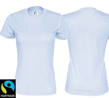 Load image into Gallery viewer, T-Shirt Women Sky Blue, Bio Baumwolle und Fairtrade Zertifiziert
