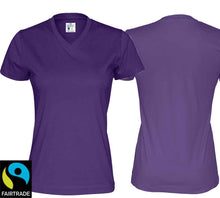 Load image into Gallery viewer, Damen T-Shirt V-ausschnitt Violette
