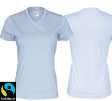 Load image into Gallery viewer, Damen T-Shirt V-ausschnitt Sky Blue
