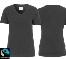 Lade das Bild in den Galerie-Viewer, Stretch T-Shirt Damen Grau, Fairtrade 
