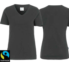 Load image into Gallery viewer, Stretch T-Shirt Damen Grau, Fairtrade 
