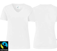 Charger l&#39;image dans la galerie, Stretch T-Shirt Damen Weiss, Fairtrade 
