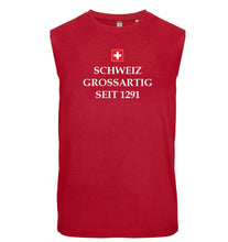 Carica l'immagine nel visualizzatore di Gallery, Maglietta senza maniche "Switzerland great since 1291"
