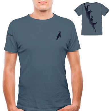 T-Shirt Blau Steinbock