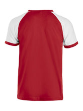 Load image into Gallery viewer, T-shirt Raglan Unisex Red back
