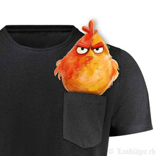 Lade das Bild in den Galerie-Viewer, T-Shirt mit Angry Bird in der Tasche (Taschentier)
