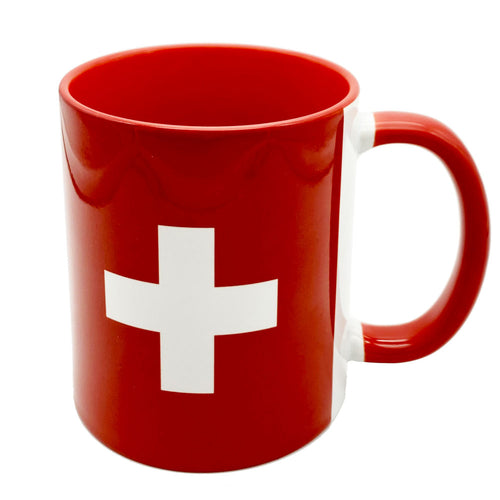 Large mug with Swiss cross