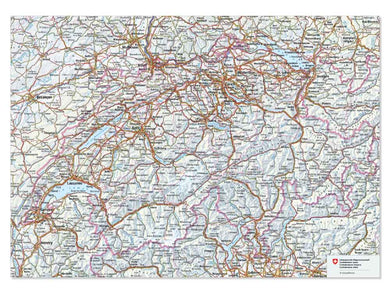 Papiertischset / Arbeitsblock Schweizer Topografie 50 Blatt