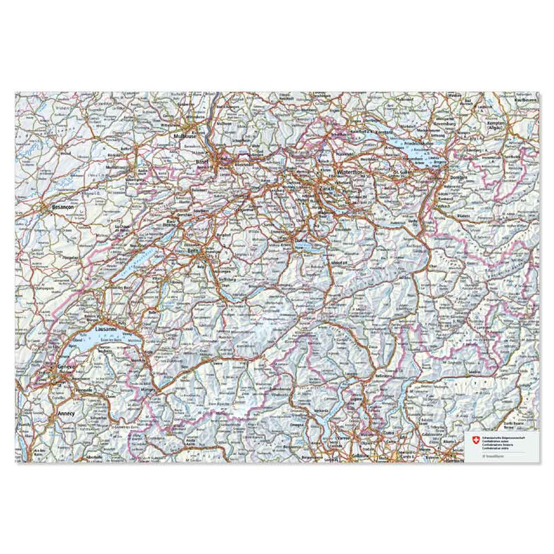 Papiertischset Schweiter Topografie 50 Blatt