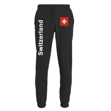 Lade das Bild in den Galerie-Viewer, Trainerhose Unisex mit Bund Schweizerkreuz Black Edition
