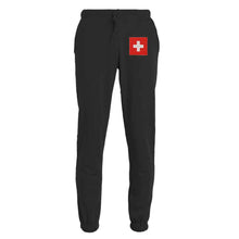 Lade das Bild in den Galerie-Viewer, Trainerhose Unisex mit Bund Schweizerkreuz Black Edition
