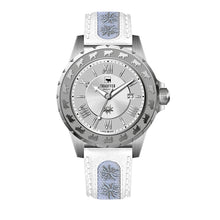 Charger l&#39;image dans la galerie, Edelweiss Herrenuhr mit weisses Band von Traufer
