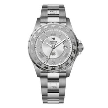 Carica l&#39;immagine nel visualizzatore di Gallery, Stahlband Herren Uhr Silber von Trauffer
