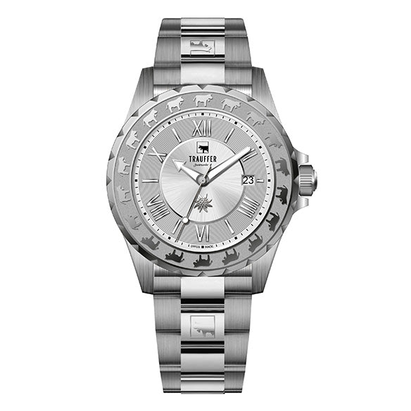 Stahlband Herren Uhr Silber von Trauffer