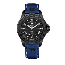 Lade das Bild in den Galerie-Viewer, Black Edition &quot;Kuh&quot; Uhr Herren Blau

