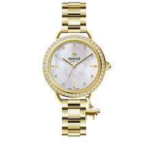 Carica l&#39;immagine nel visualizzatore di Gallery, Charms Damenuhr Gold Stahlarmband mit Swarovski
