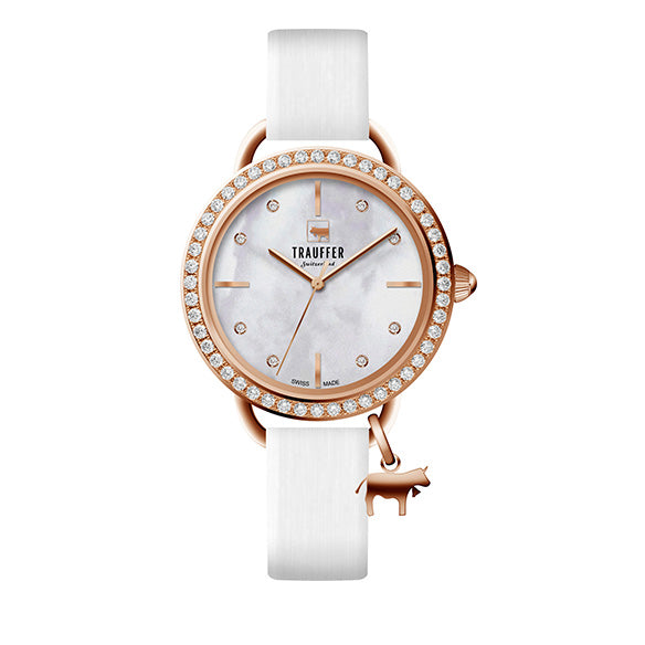 Trauffer Uhr Charms Rosegold