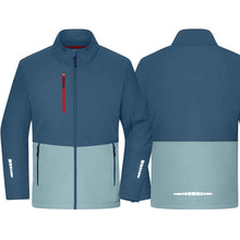 Carica l'immagine nel visualizzatore di Gallery, Giacca softshell unisex in tessuto interlock bicolore
