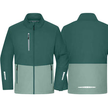 Carica l'immagine nel visualizzatore di Gallery, Giacca softshell unisex in tessuto interlock bicolore
