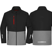 Carica l'immagine nel visualizzatore di Gallery, Giacca softshell unisex in tessuto interlock bicolore
