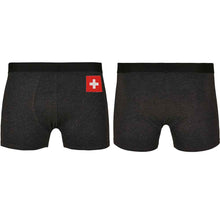 Load image into Gallery viewer, Unterhose Schwarz mit Schweizerkreuz
