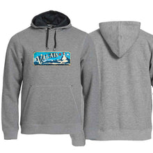 Load image into Gallery viewer, Hoodie Grau, Kanton Valais Wappen / Schild
