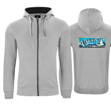 Load image into Gallery viewer, Kapuzenjacke Grau, Kanton Valais Wappen / Schild
