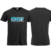 Load image into Gallery viewer, T-Shirt Schwarz, Kanton Valais Wappen / Schild
