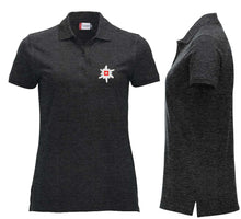 Load image into Gallery viewer, Polo Grau Meliert Women mit Edelweiss
