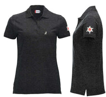 Load image into Gallery viewer, Polo Grau Meliert Women mit Logo und Edelweiss
