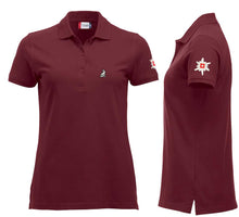 Lade das Bild in den Galerie-Viewer, Polo Bordeaux Women mit Logo und Edelweiss
