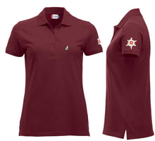 Load image into Gallery viewer, Polo Bordeaux Women mit Logo und Edelweiss
