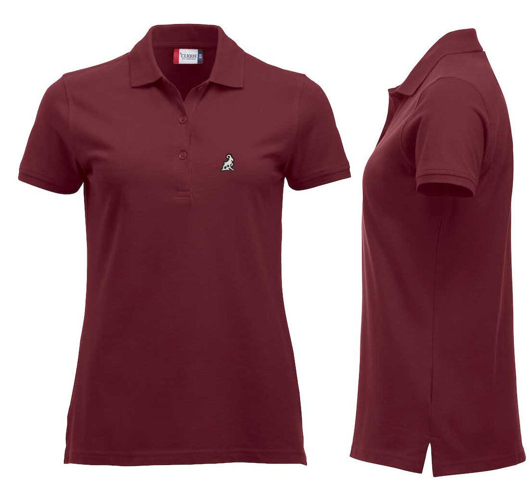 Polo Bordeaux Women mit Logo